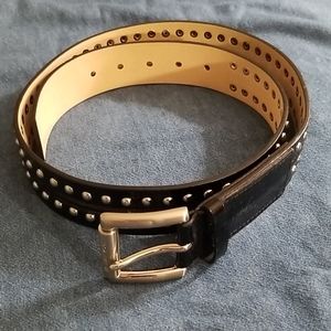 Michael Kors Black Patent Studded Belt Size L